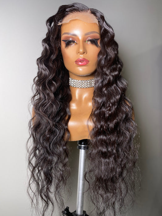 (Anastasia -24x3 Raw Indonesian Natural Wave with 18 inch 4x4 closure - Styled By Zahna