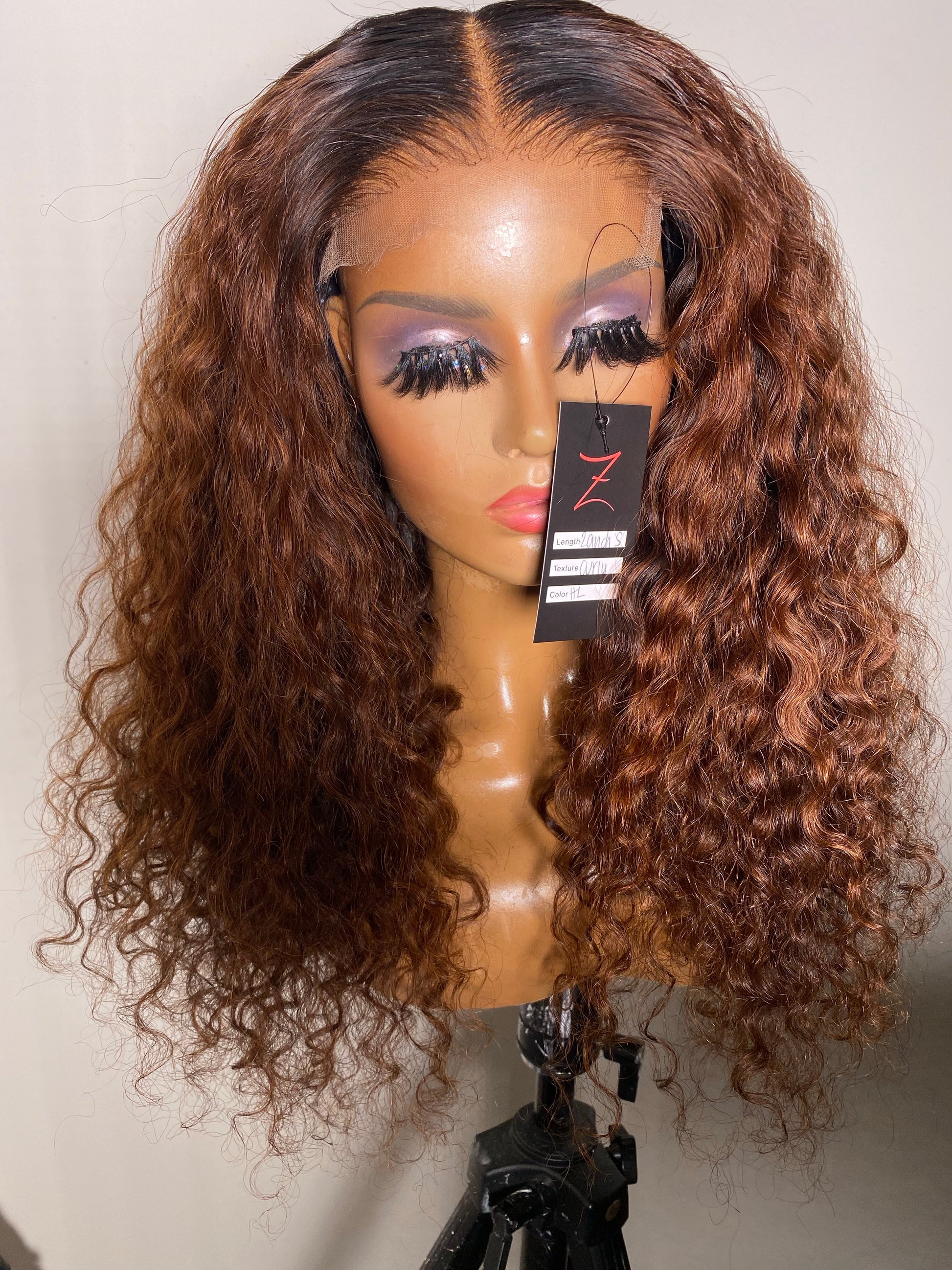20x3 raw indonesian curly 5x5 HD closure wig and 10 inch 180 density blunt cut Bob Size Small - Styled By Zahna