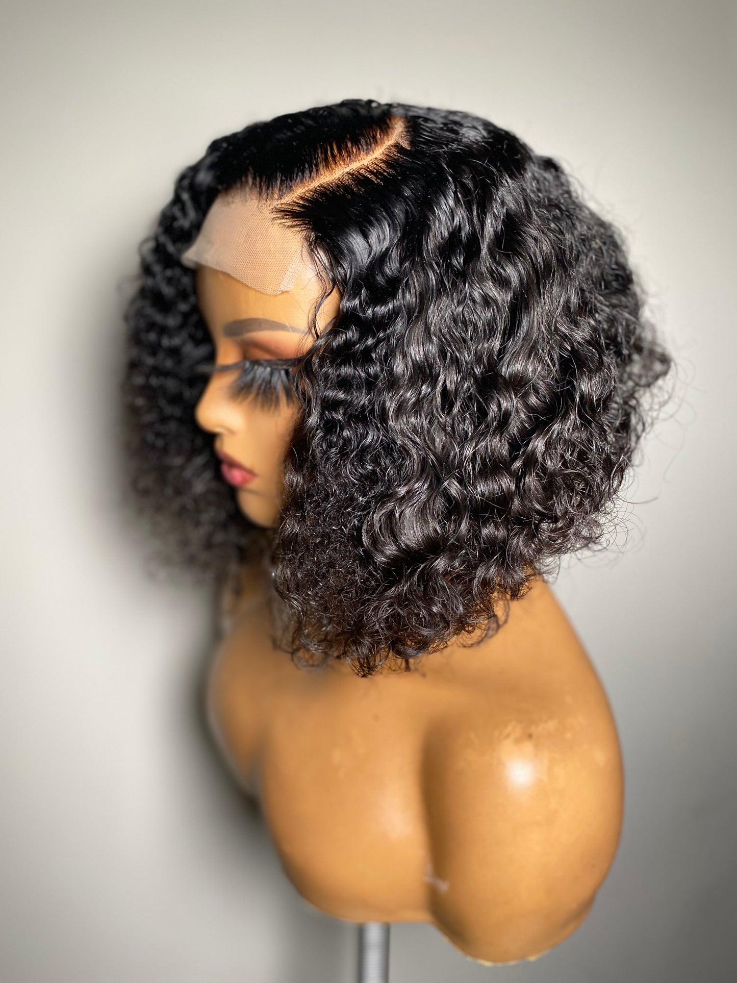 Delilah-8 inch bob raw Indonesian curl with 4x4 closure - Styled By Zahna