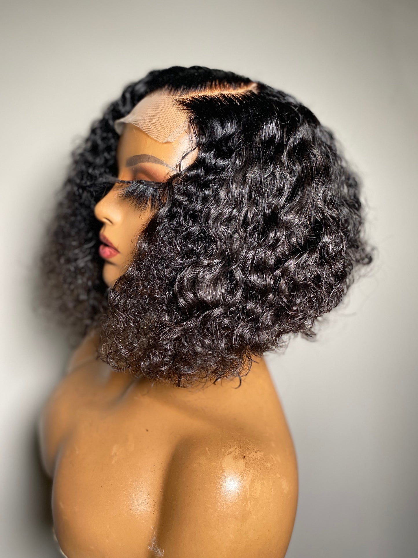 Delilah-8 inch bob raw Indonesian curl with 4x4 closure - Styled By Zahna